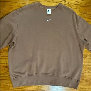 Women’s NikeLAB Center Swoosh Brown Nike Crewneck: Size 1X